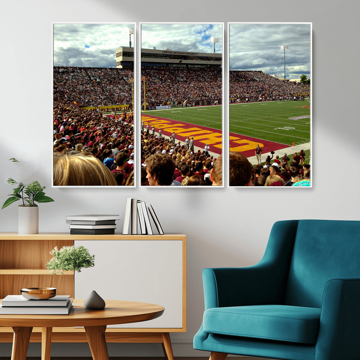 Central Michigan University Chippewas Football Team Print -