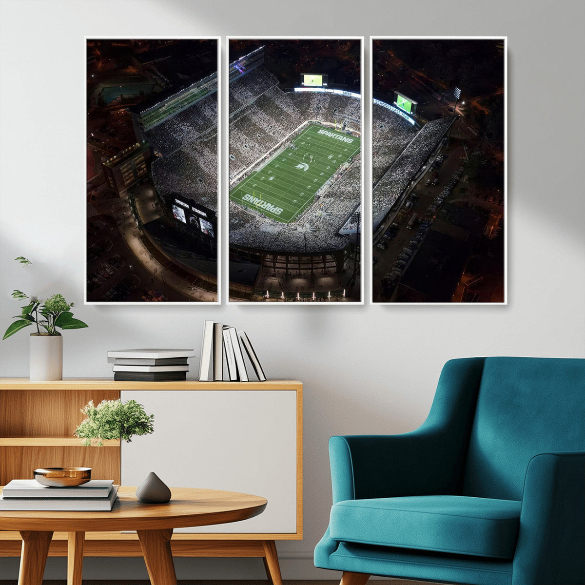 Michigan State Spartans Football Team Print - East Lansing