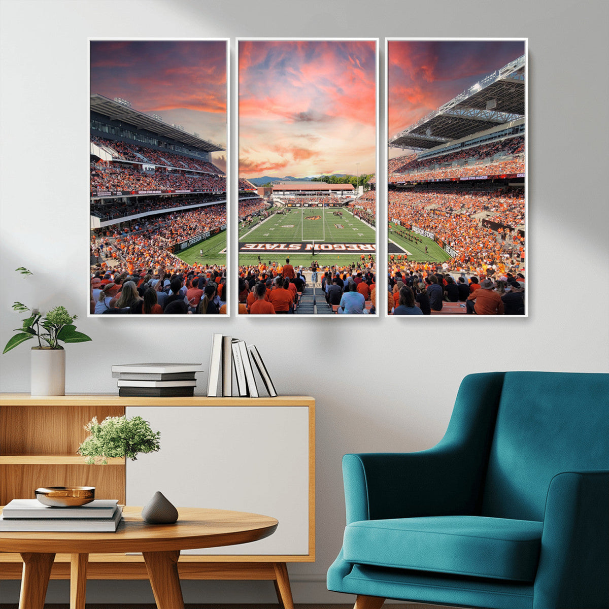 Oregon State Beavers Football Team Print - Corvallis Reser