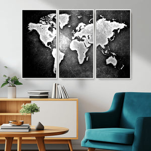 World Map Wall Art Canvas Print – Framed Wall Art for