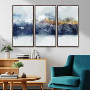 Abstract Mountain Range Art Canvas Print | 3 Panel