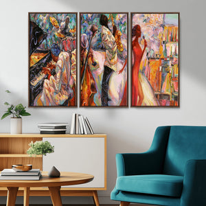 Abstract Afro American Jazz Canvas Wall Art | Music-Inspired