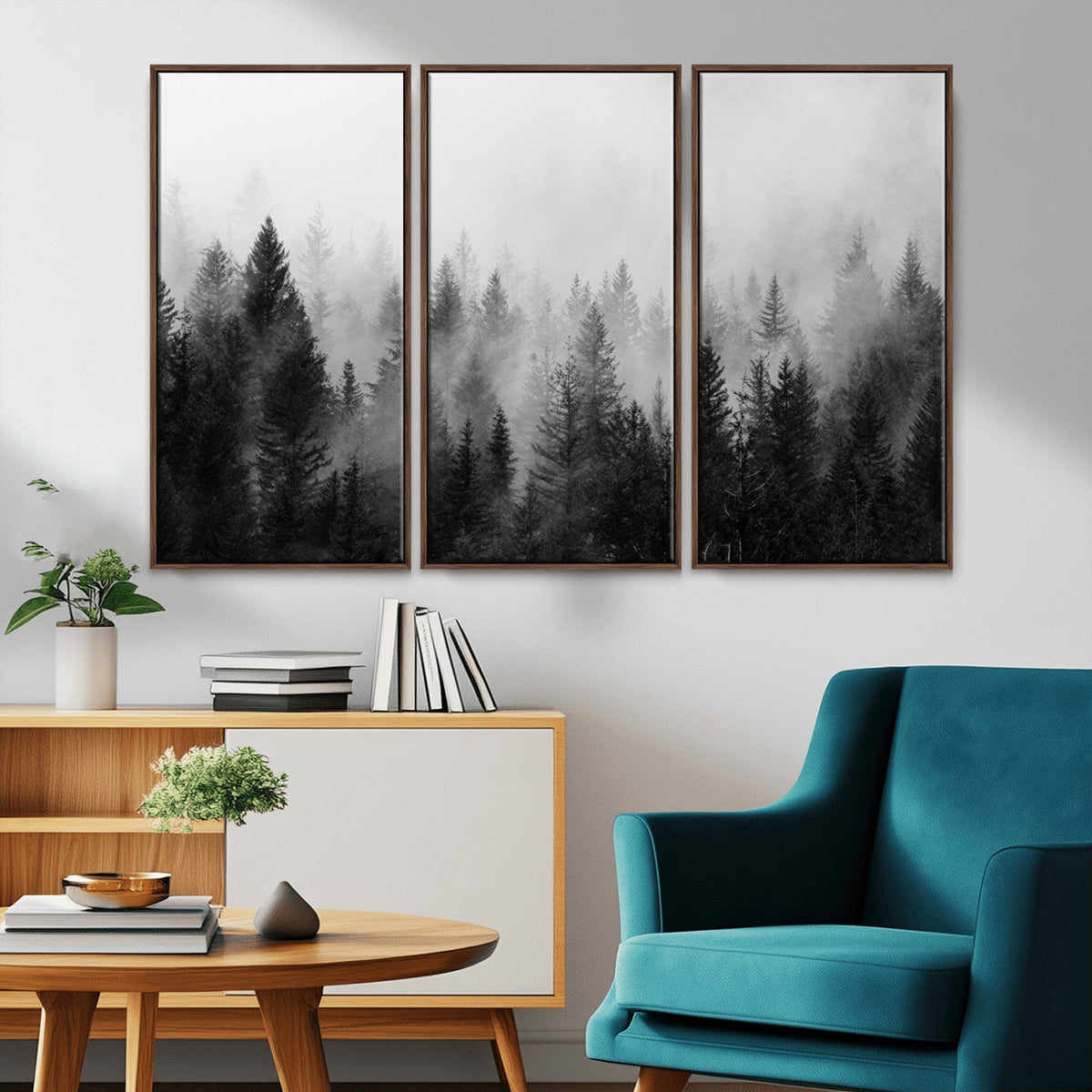 Fogy Forest Canvas Wall Art Print - Mountain Wall Art with