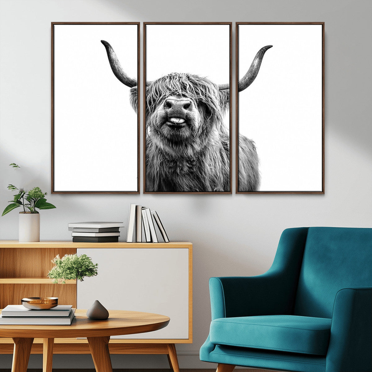 Fanny Scottish Highland Cow Cattle Art Print Farmhouse Wall