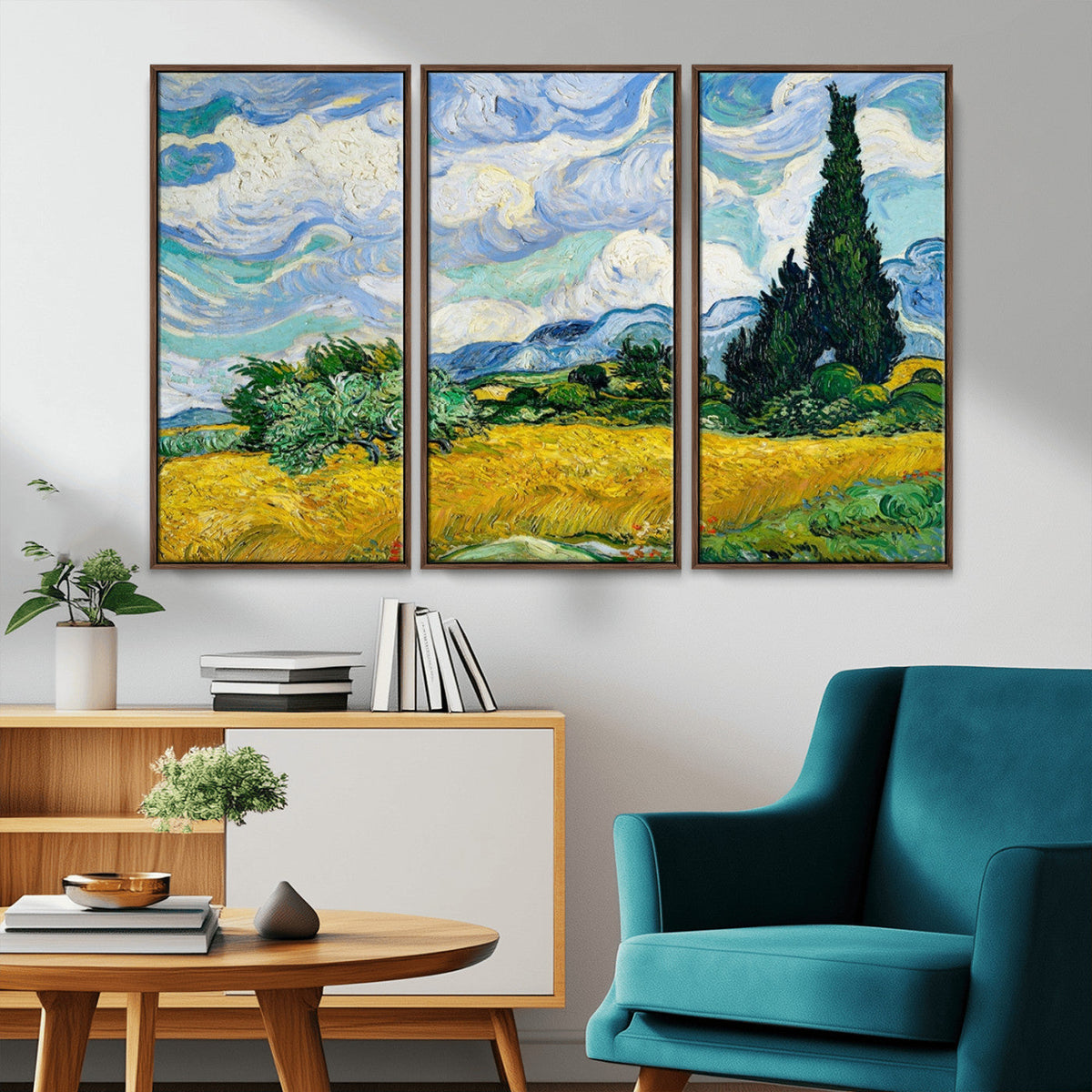 Wheatfield With Cypresses By Van Gogh Painting Wall Art