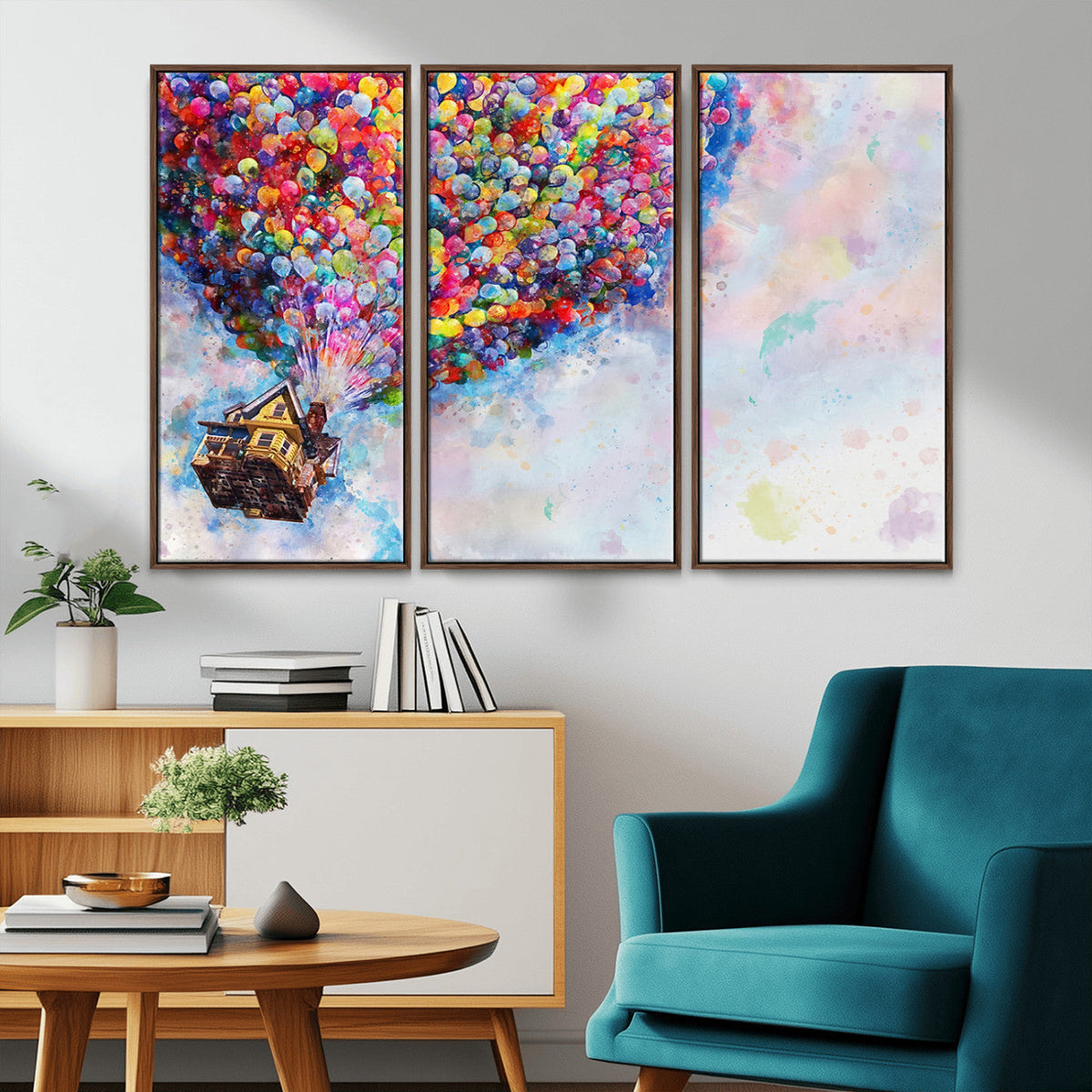 Don't Look Up Movie Canvas Wall Art - Vibrant Floating House