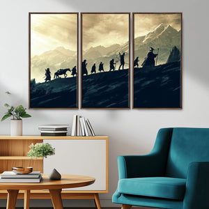 Fellowship Journey Wall Art – Fantasy Adventure Canvas Print