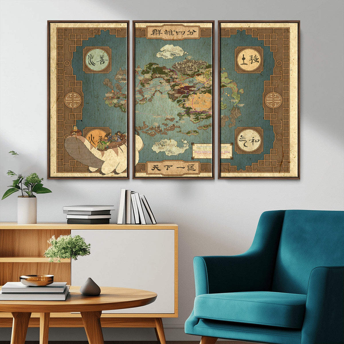 Avatar Wall Art: The Last Airbender Vintage Map - Wall Art