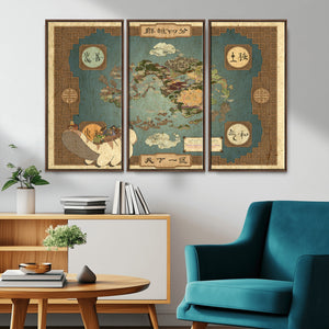 Avatar Wall Art: The Last Airbender Vintage Map - Wall Art