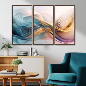 Abstract Flowing Colors Wall Art Canvas Print