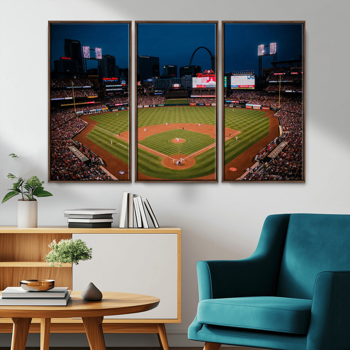 St. Louis Cardinals Baseball Team Print - Busch Stadium Wall