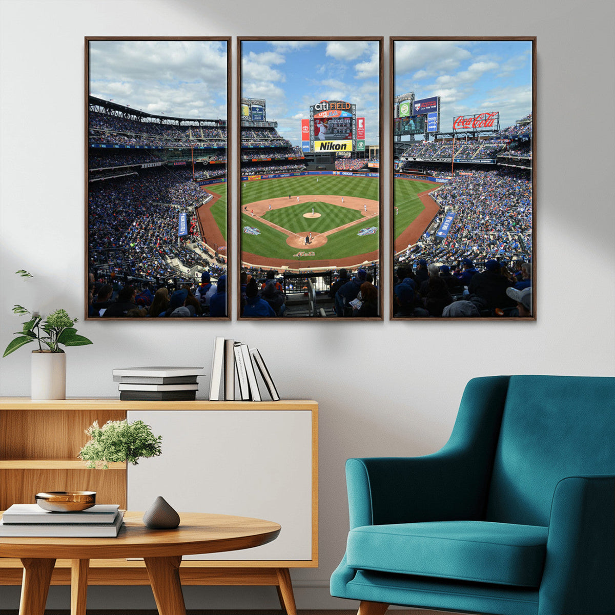 New York Mets Baseball Team Print - Citi Field Stadium Wall