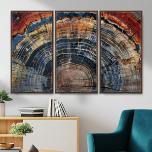 Abstract Tree Ring Wall Art Canvas Print