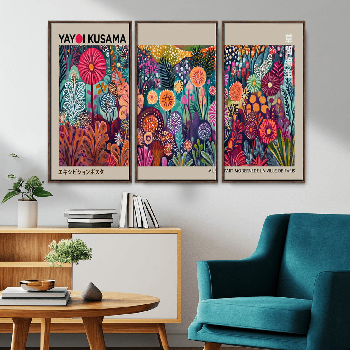 Yayoi Kusama Wall Art Canvas Print, Abstract Art, Large