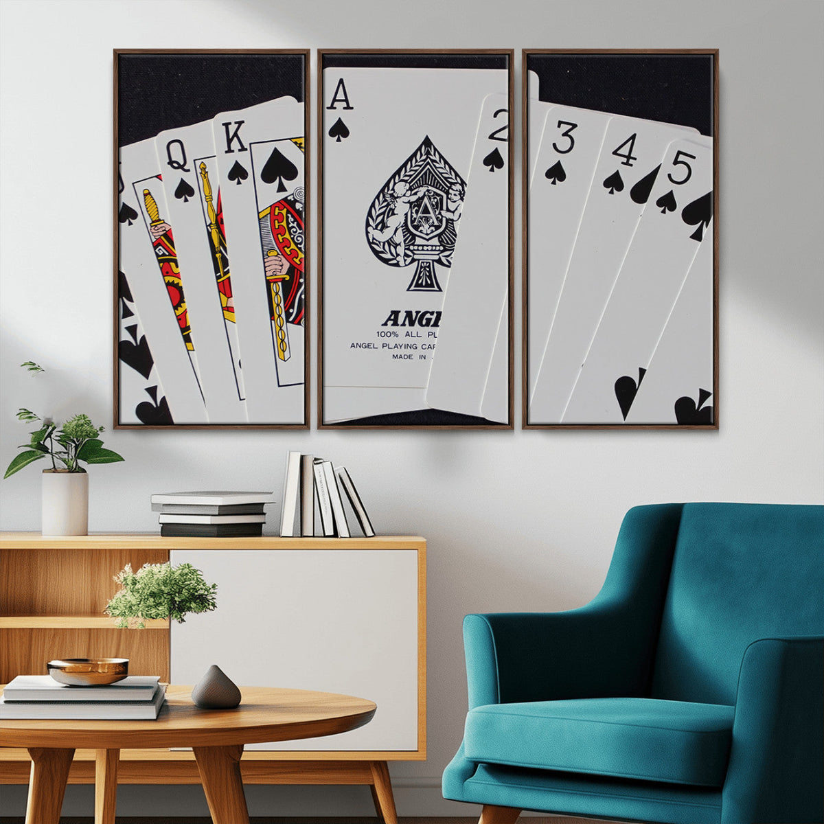 Poker Wall Art - Playing Cards Canvas Wall Art Print - Ace