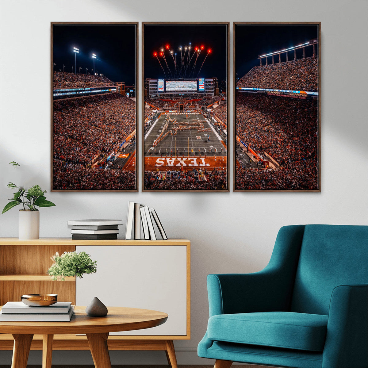 Texas Stadium Night Game Wall Art Canvas Print – Vibrant