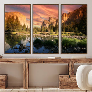 Yosemite Valley Wall Art Canvas Print – El Capitan Sunset