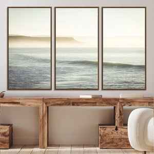 Coastal Cliffs Wall Art Canvas Print – Misty Ocean Seascape