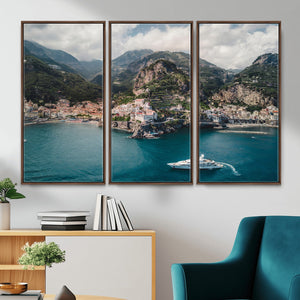 Amalfi Coast Wall Art – Framed Italian Seaside Canvas