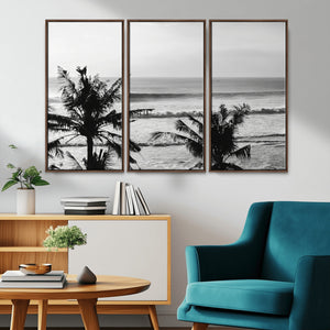 Tropical Coastline Wall Art Canvas Print – Framed Palm Trees