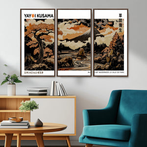 Modern Japanese Wall Art Canvas Print – Framed Abstract