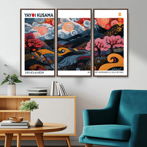 Modern Japanese Wall Art Canvas Print – Framed Abstract