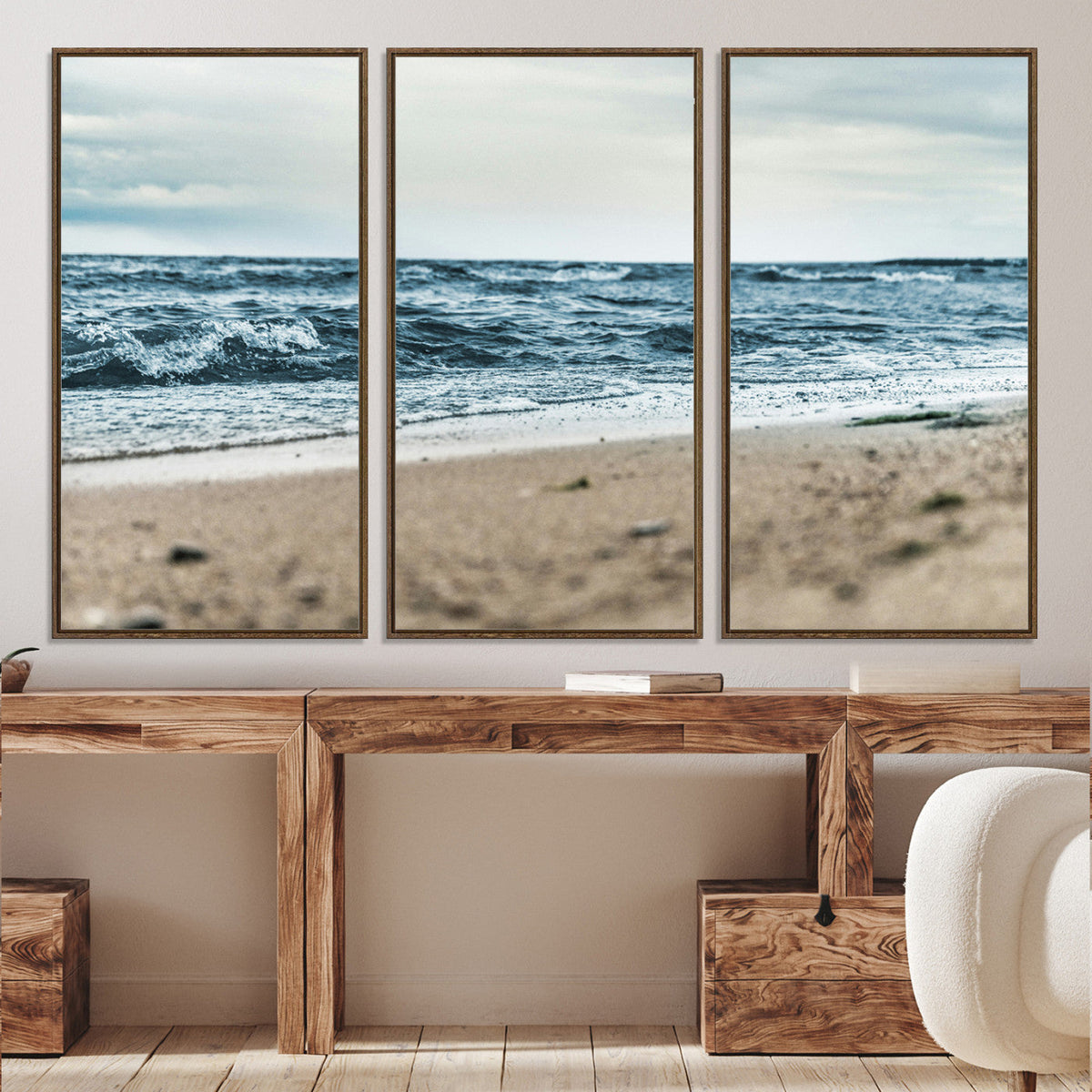 Ocean Wall Art Canvas Print – Moody Coastal Seascape Scene