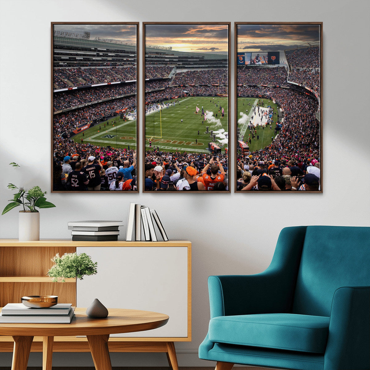 Chicago Bears Soldiers Field Wall Art Canvas Print – Framed