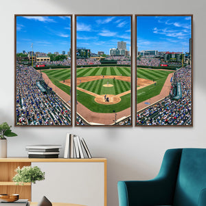 Wrigley Field Baseball Stadium Canvas Wall Art – Packed