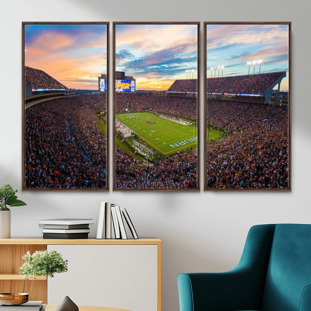 Jordan-Hare Stadium Wall Art Canvas Print, Football Stadium