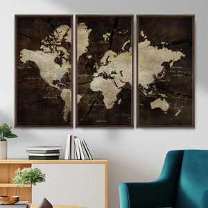 World Map Wall Art Canvas Print – Framed Travel Map Wall Art