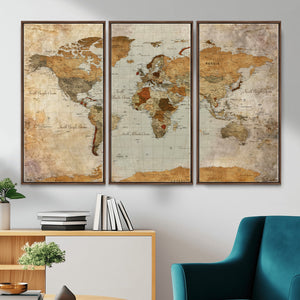 World Map Canvas Print – Detailed Map of the World Wall Art