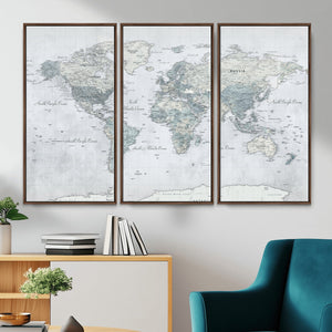 World Map Canvas Print – Detailed Map of the World Wall Art