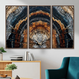 Abstract Wood Grain Canvas Print, Tree Ring Pattern Wall