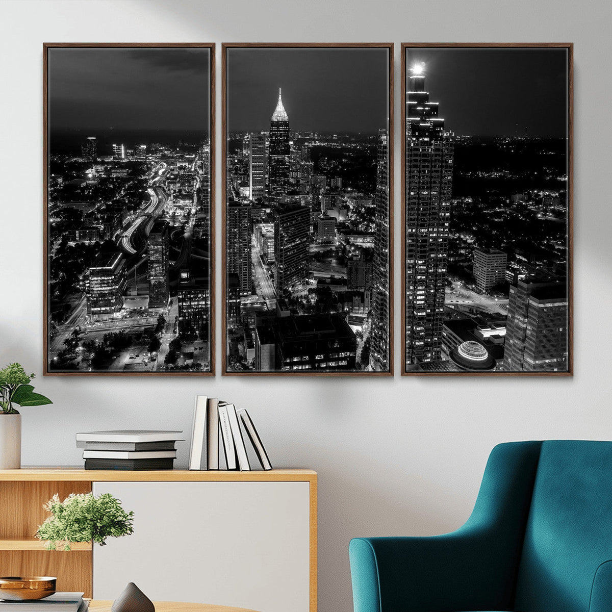 Atlanta Skyline Wall Art Canvas Print, Atlanta Downtown