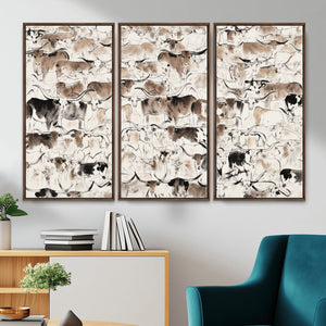 Abstract Texas Cow Canvas Print for Cabin and Western Home