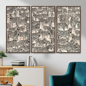 Abstract Zebra Wall Art Canvas Print for Farmhouse Decor