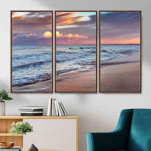 Ocean Sunset Wall Art Canvas Print – Coastal Beach