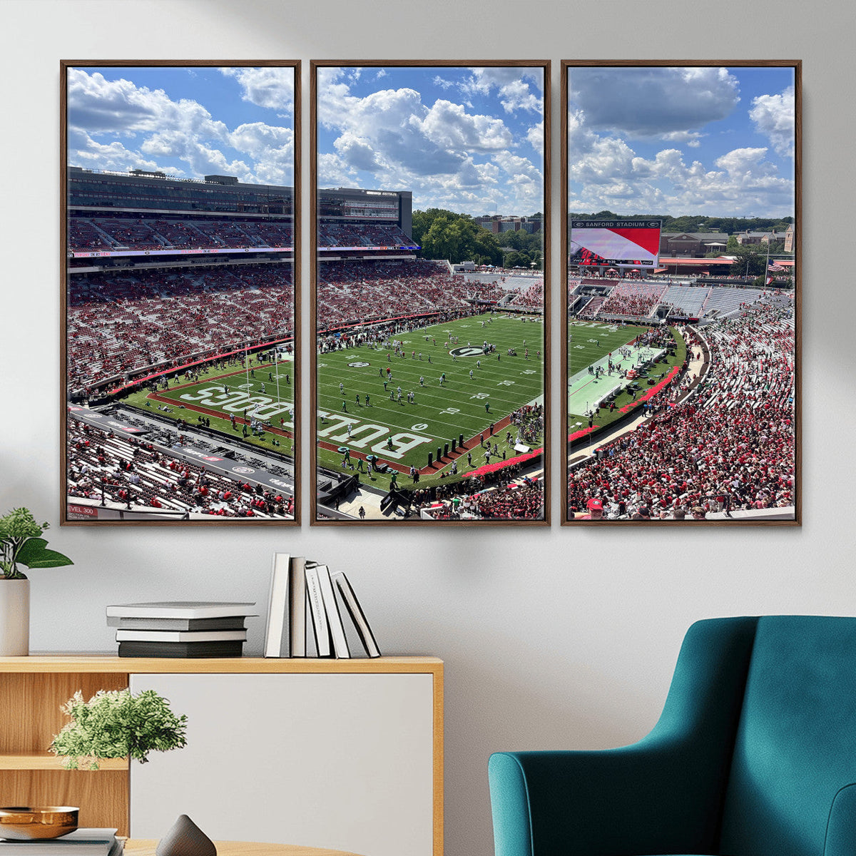 Georgia Bulldogs Stadium Wall Art Canvas Print, Sanford