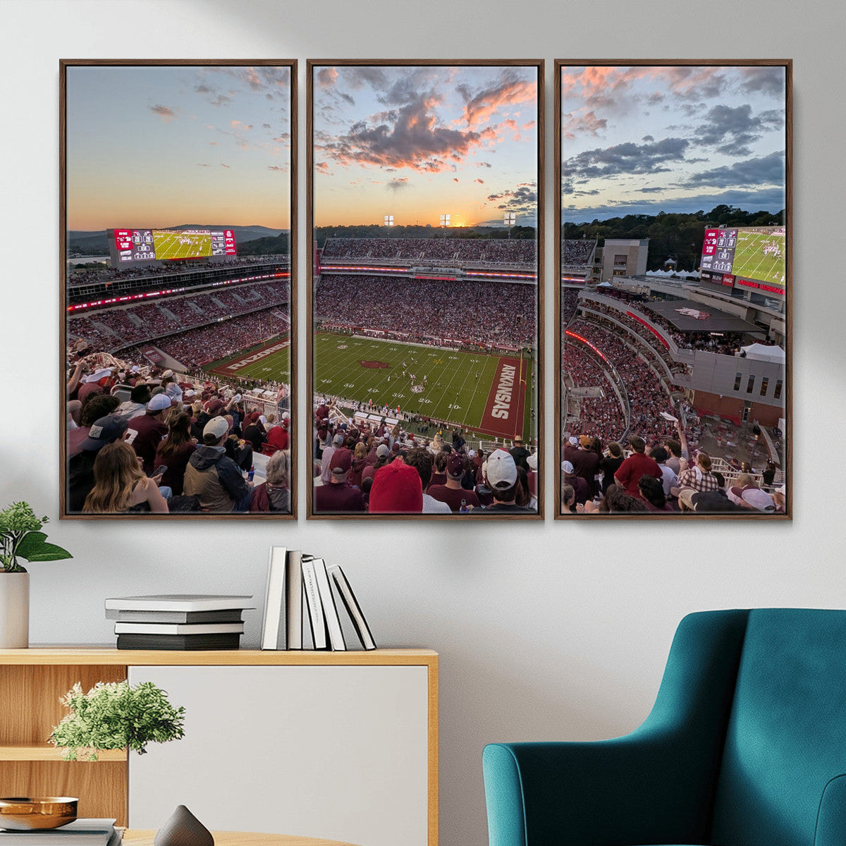 Donald W. Reynolds Razorback Stadium Wall Art Canvas Print –