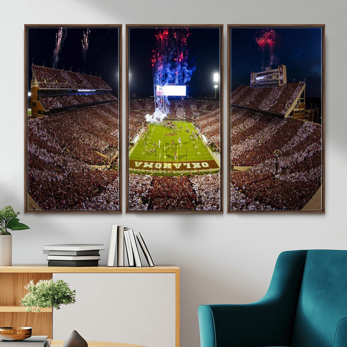 Oklahoma Memorial Stadium Wall Art Canvas Print – Oklahoma