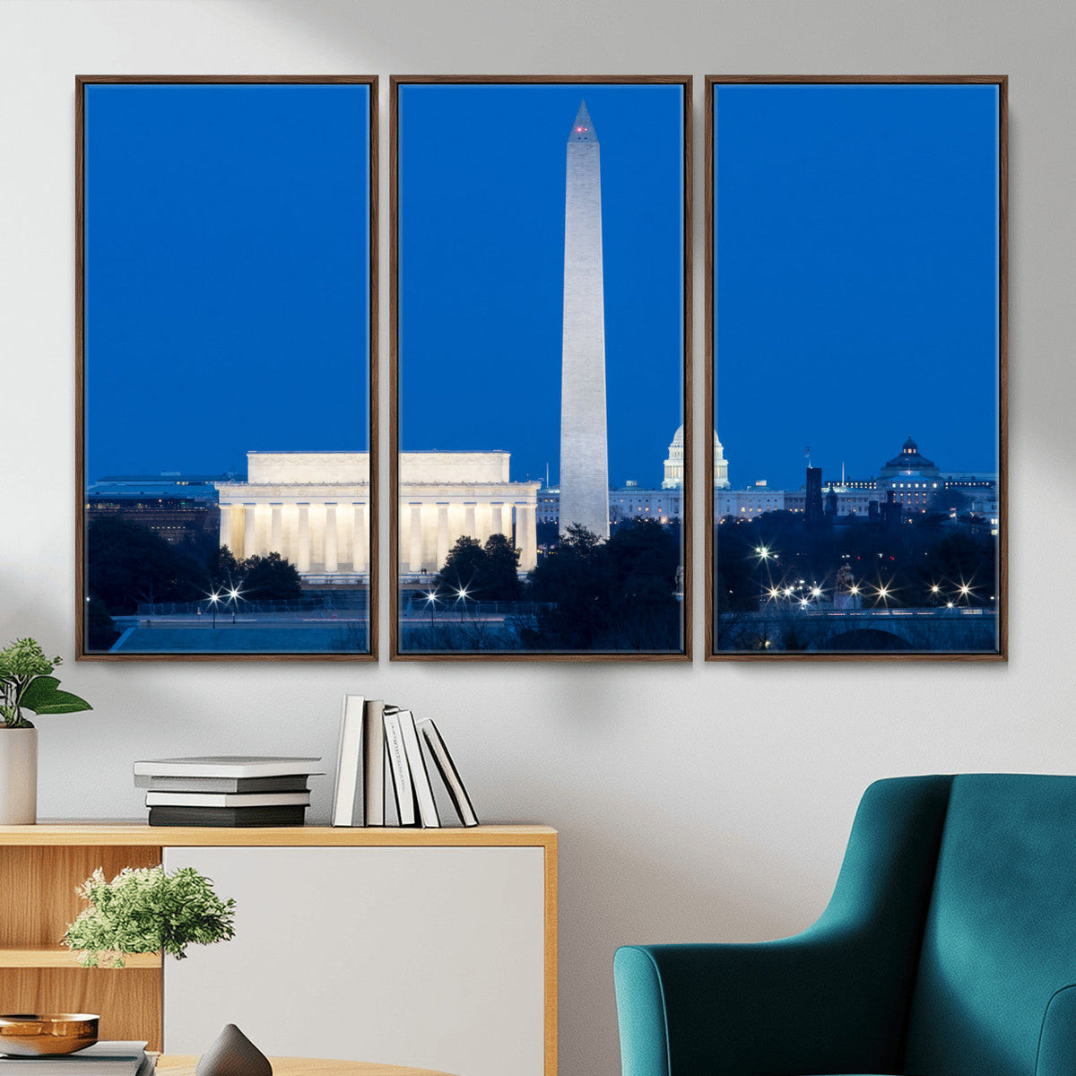 Washington DC Skyline Wall Art Canvas Print – Lincoln
