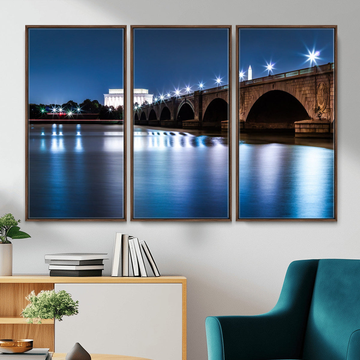 Washington DC Wall Art Canvas Print – Lincoln Memorial Night