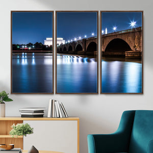 Washington DC Wall Art Canvas Print – Lincoln Memorial Night