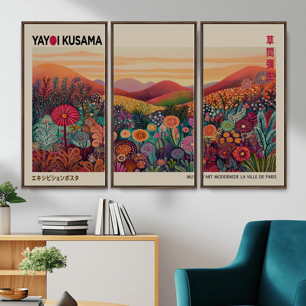 Yayoi Kusama Colorful Landscape Wall Art Canvas Print –