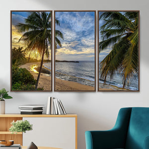 Mar Chiquita Beach Puerto Rico Canvas Wall Art, Manati Caribbean Coastal Photography Print, Tropical Ocean Sunset Decor