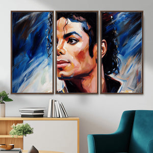 Abstract Michael Jackson Photo Wall Art Canvas Print