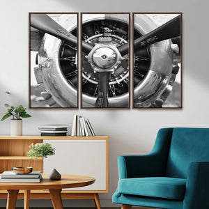 Vintage Airplane Wall Art Canvas Print