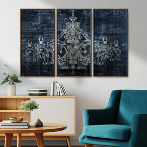 Dark Chandelier Wall Art Canvas Print