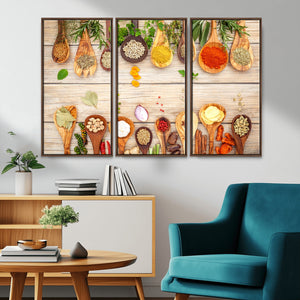 Kitchen Spice on the Table Wall Art, Kitchen Spice Wall Art